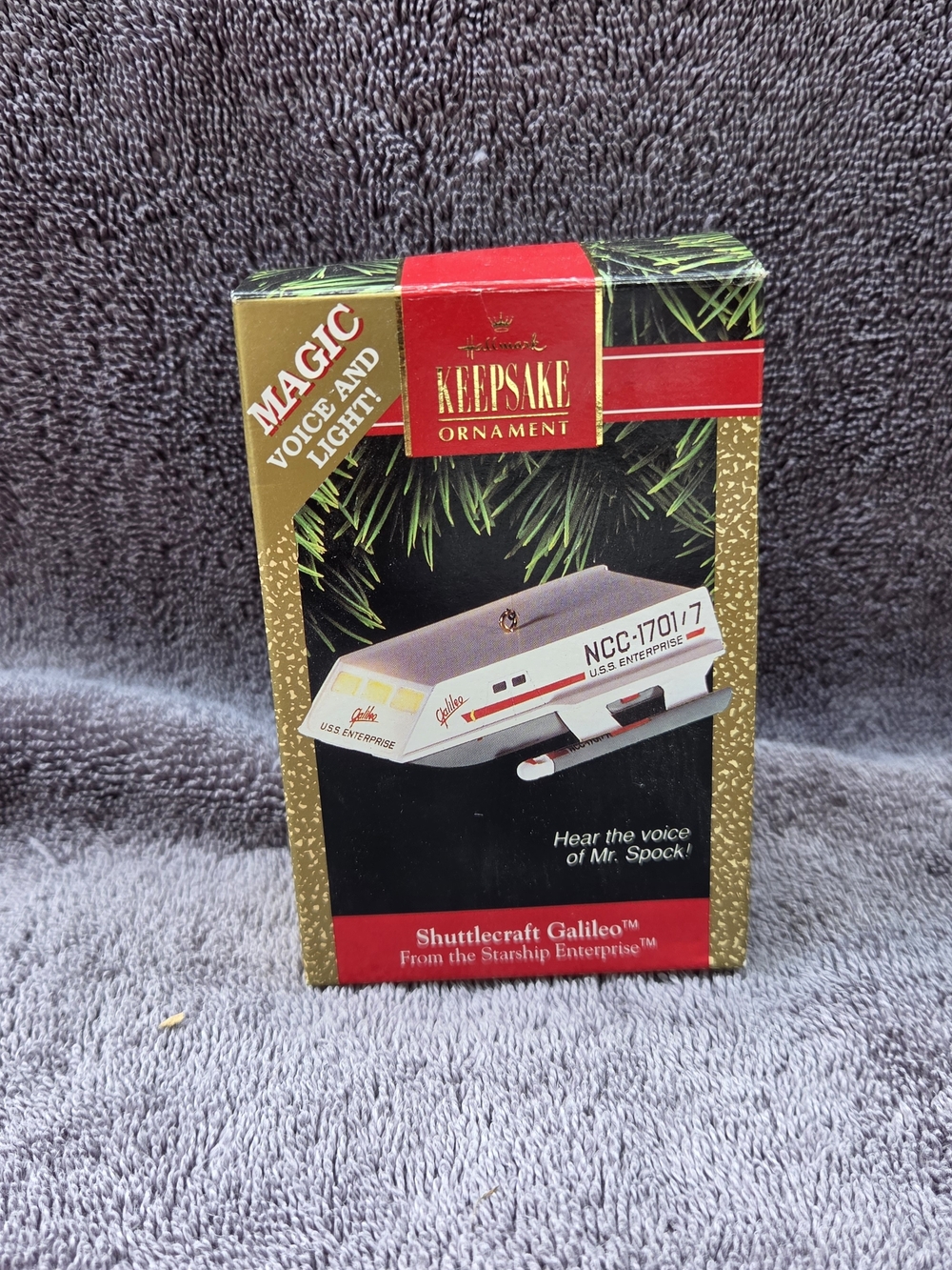 1992 Hallmark Star Trek Shuttlecraft Galileo Magic Ornament WORKS